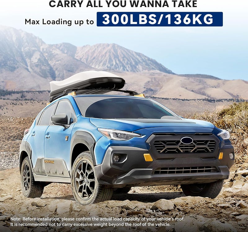 FLYCLE 300Lbs Lockable Roof Rack Crossbars Compatible with 2024 2025 2026 Subaru Crosstrek Wilderness, Heavy Duty Aluminum Anti-Corrosion Cross Bar Fit Luggage Luggage Kayaks Bicycles Snowboard - Image 2